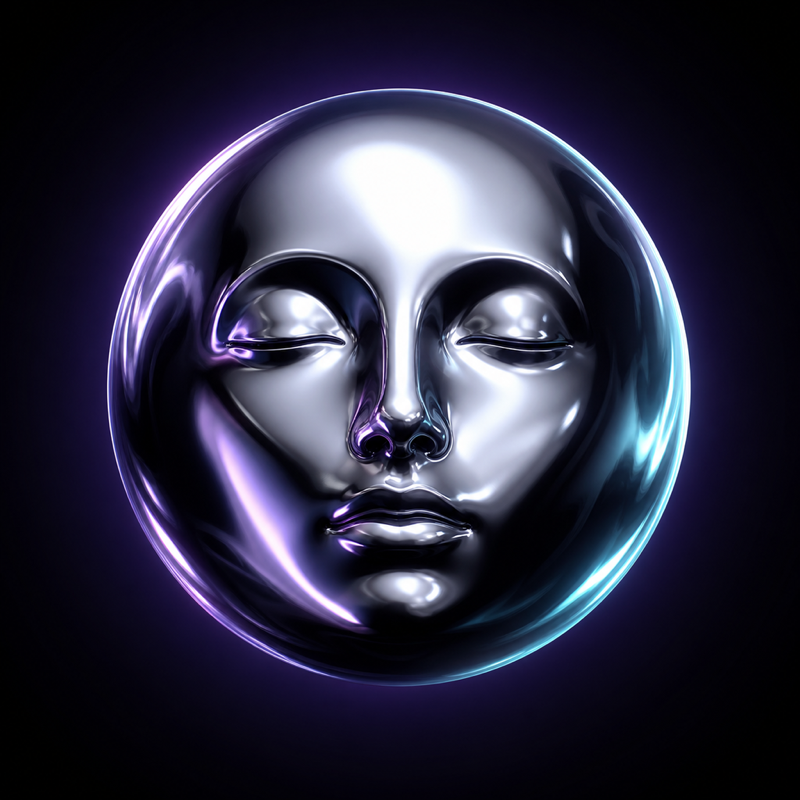 Liquid chrome Morphio face mark