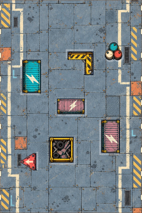 Overhead view of Container Chaos
